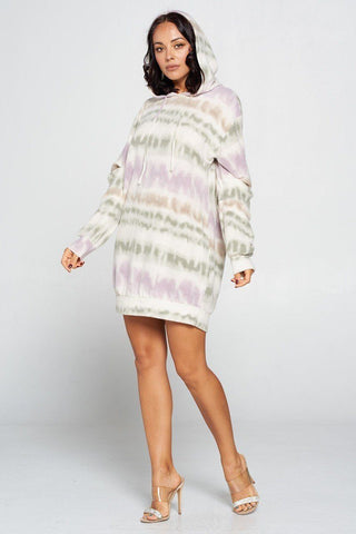 Terry Brushed Print Sweater Dress - Wear Arielle
