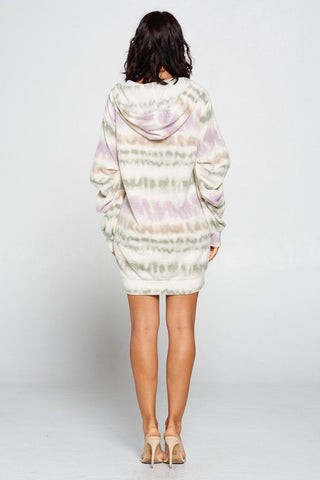 Terry Brushed Print Sweater Dress - Wear Arielle