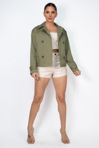 Double - breasted Waist - tie Trench Coat - Wear Arielle