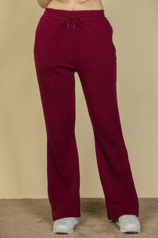 Drawstring Waist Slant Pocket Sweatpants - Wear Arielle