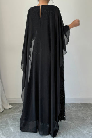 Elegant Sequin Satin Knit Party Long Dress - Wear Arielle