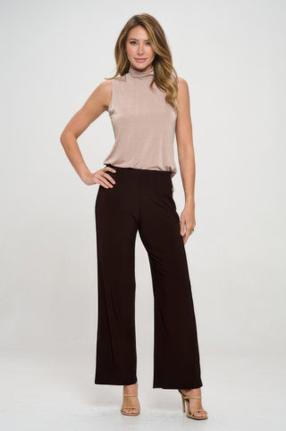 Elastic Waistband Flared Pants - Wear Arielle