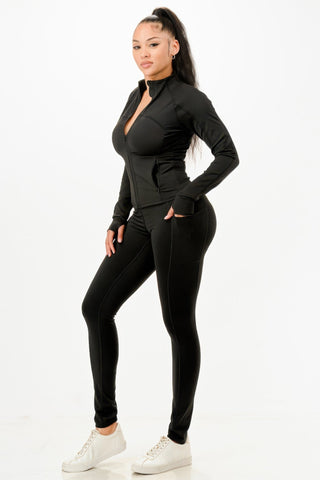 Active Jacket And Legging Set - Wear Arielle