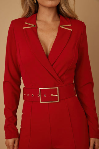 Blazer Suit Long Sleeve Jumpsuit - Wear Arielle