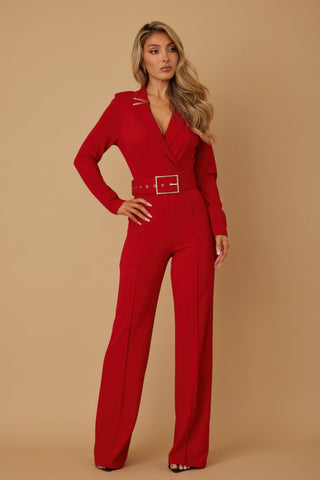 Blazer Suit Long Sleeve Jumpsuit - Wear Arielle