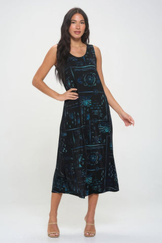 Bns Print Long Tank Dress - Wear Arielle