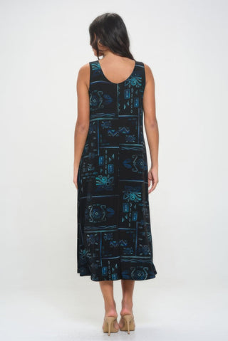 Bns Print Long Tank Dress - Wear Arielle