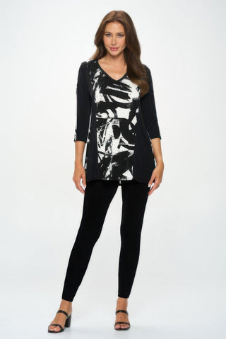 BNS V - Neck Binding Contrast Top - Wear Arielle