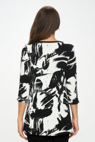 BNS V - Neck Binding Contrast Top - Wear Arielle