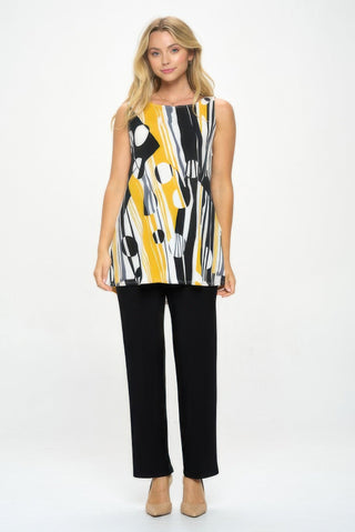Boat Neckline Print Top - Wear Arielle