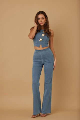 Crop Vest Casual Sets - Wear Arielle