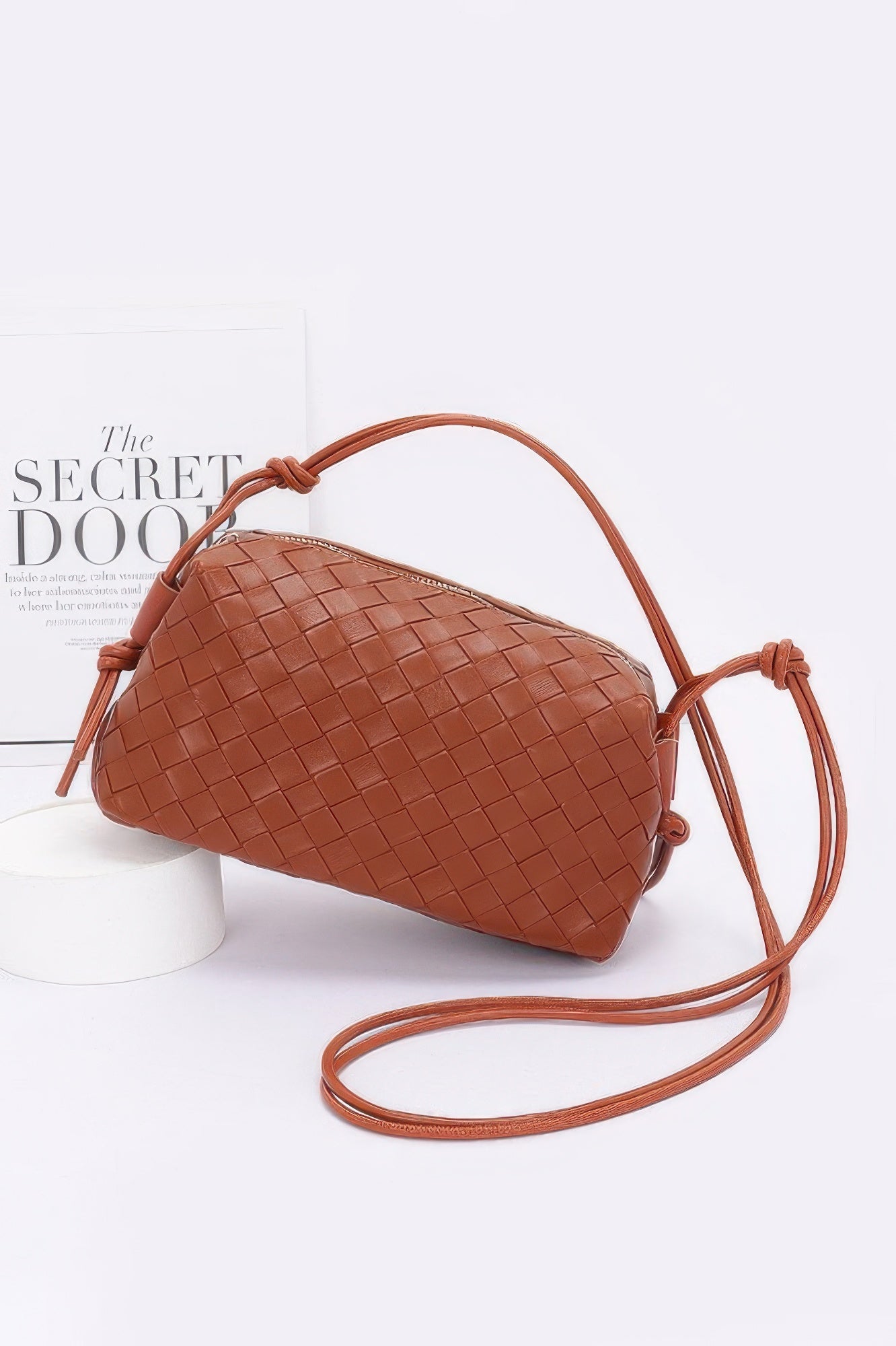 Embossed Faux Leather Camera Bag - Wear Arielle