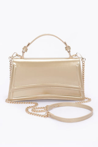 Enamel Top Handle Flap Bag - Wear Arielle