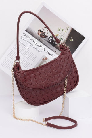 Faux Leather Braided Double Hobo Bag - Wear Arielle