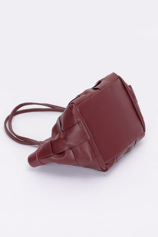 Faux Leather Braided Tote Bag - Wear Arielle