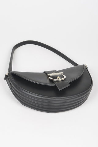Faux Leather Buckle Shoulder Bag - Wear Arielle