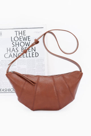 Faux Leather Croissant Bag - Wear Arielle