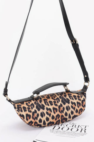Faux Leather Leopard Crossbody Bag - Wear Arielle