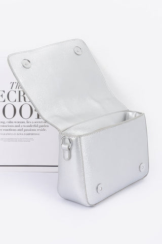 Faux Leather Metal Studded Jacket Clutch - Wear Arielle