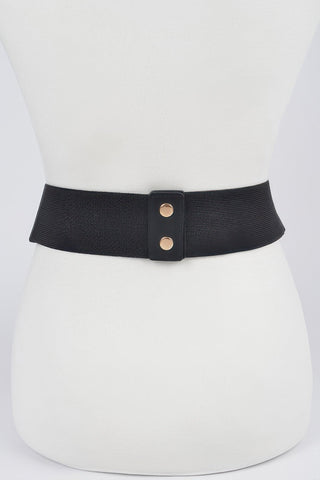 Faux Leather Multi Metal Buckle Plus Size Belt - Wear Arielle
