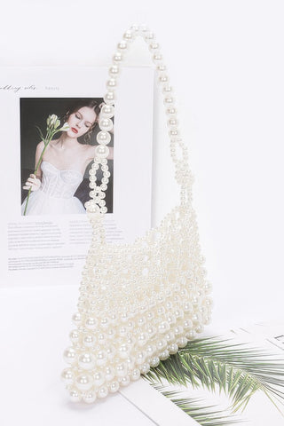 Faux Pearl Elegance Clutch - Wear Arielle