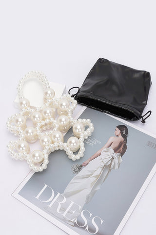 Faux Pearl Party Clutch W/pouch - Wear Arielle