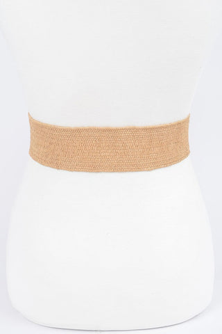 Faux Straw Elastic Belt - Wear Arielle