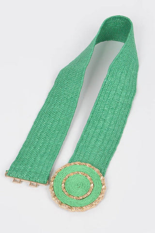 Faux Straw Elastic Belt - Wear Arielle