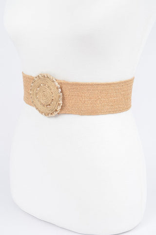 Faux Straw Elastic Belt - Wear Arielle