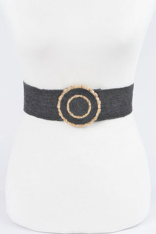 Faux Straw Elastic Belt - Wear Arielle