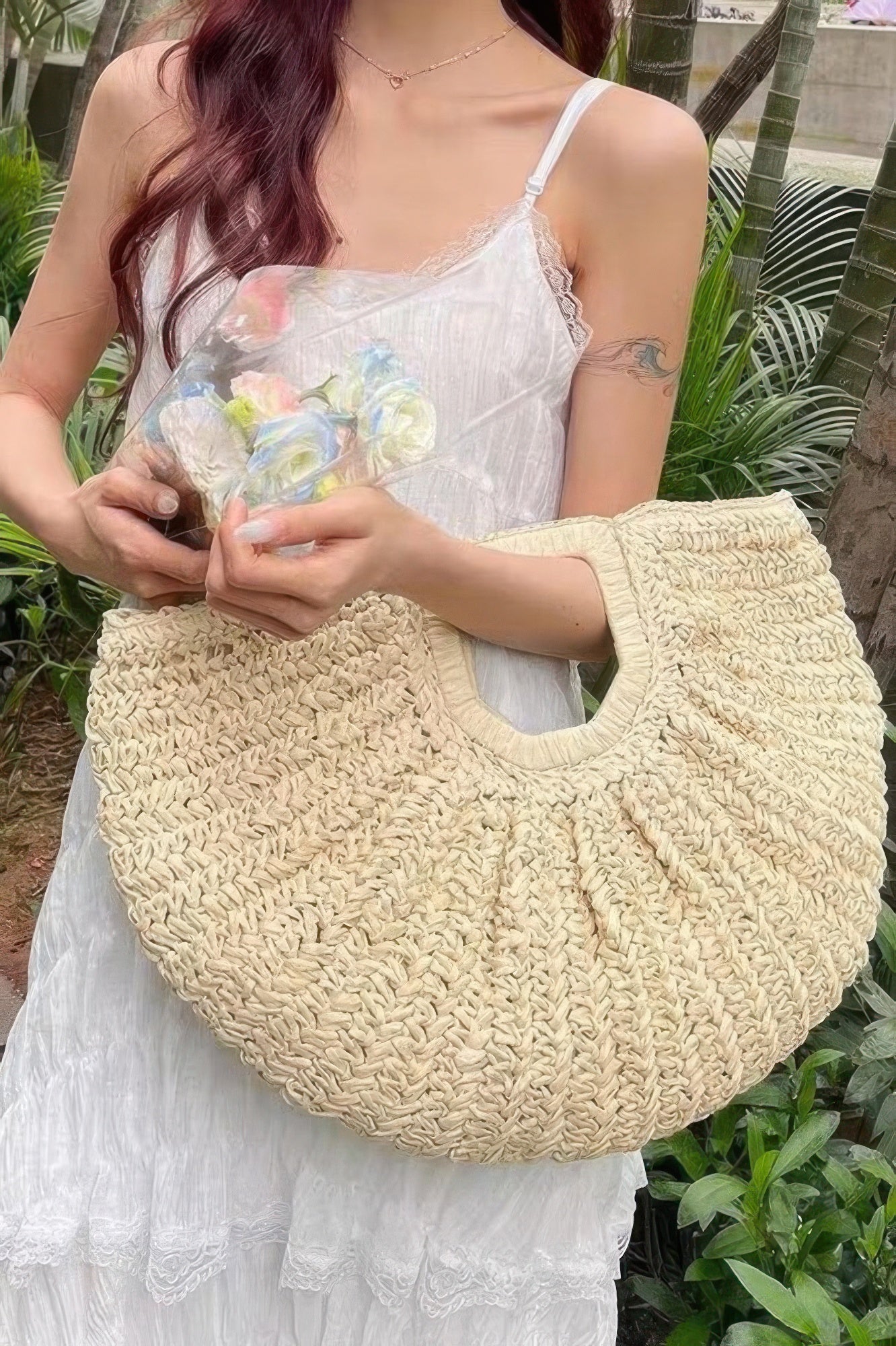 Faux Straw Handmade Handle Bag - Wear Arielle