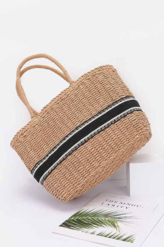 Faux Straw Tote Bag - Wear Arielle