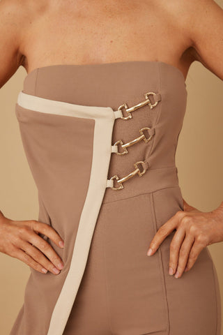 Flap Strapless Chain Jumpsuit - Wear Arielle