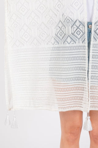 Geometric Pattern Tassel Cover Up - Wear Arielle