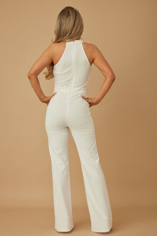 Halter Style Jumpsuit With Drag Chain - Wear Arielle