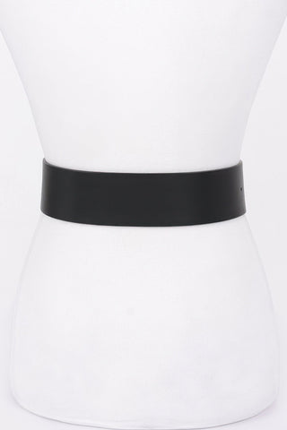 Hammered Metal Buckle Stretch Belt - Wear Arielle