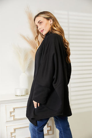 HEYSON Full Size Open Front Cardigan with Scarf Design - Wear Arielle
