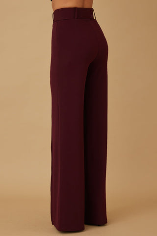 High Waist Pants With Buckle Belt - Wear Arielle