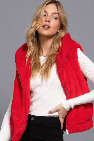 Hoodie Faux Fur Vest - Wear Arielle