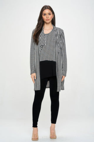 Houndstooth Print Jacket - Wear Arielle