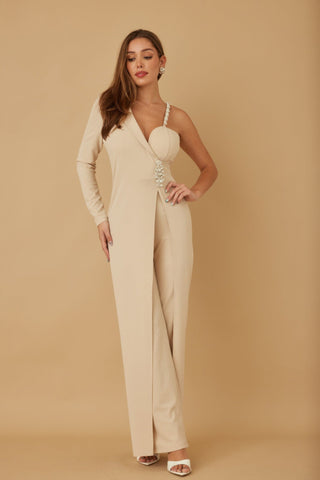 Jewel One Strap Shoulder Jumpsuit - Wear Arielle