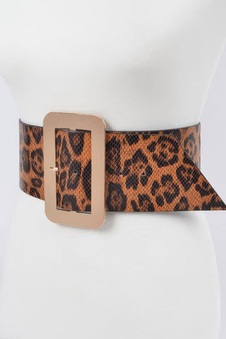 Leopard Big Buckle Belt - Wear Arielle