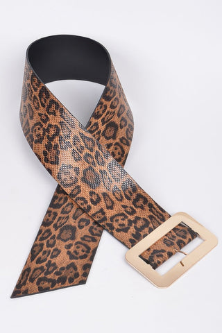 Leopard Big Buckle Belt - Wear Arielle