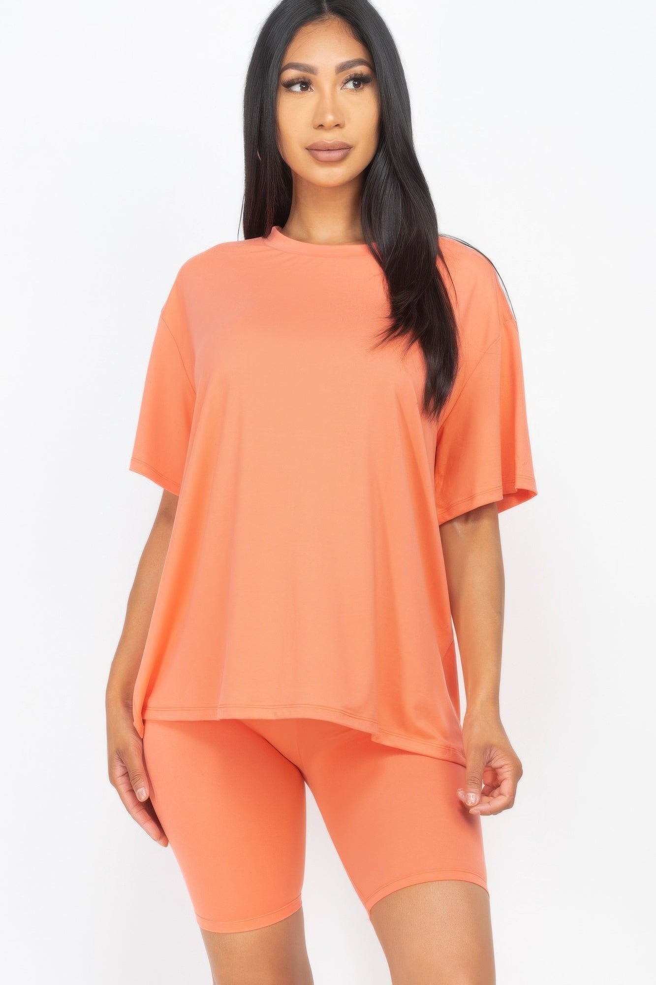 Loose Fit Top & Biker Shorts Set - Wear Arielle