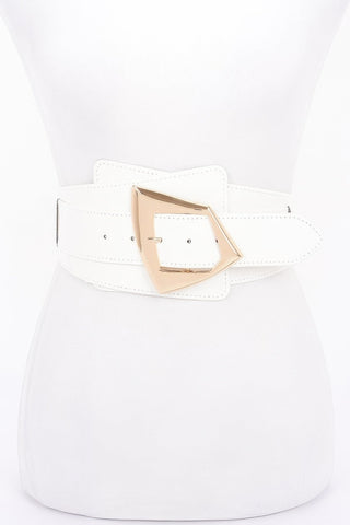 Metal Buckle Elastic Belt - Wear Arielle