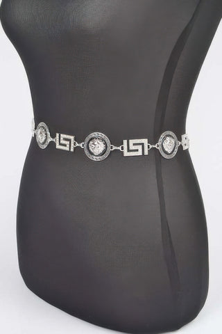 Metal Rhinestone Plus Size Chain Belt - Wear Arielle
