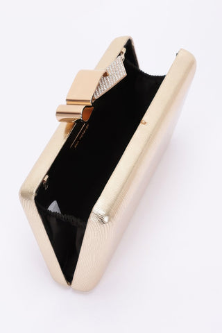 Metal Ribbon Top Case Clutch - Wear Arielle