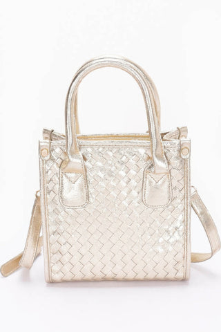 Metallic Braided Tote Bag - Wear Arielle