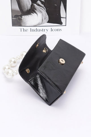 Metallic Pearl Handle Flap Bag - Wear Arielle