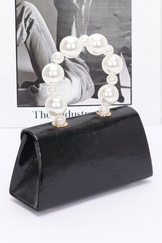Metallic Pearl Handle Flap Bag - Wear Arielle